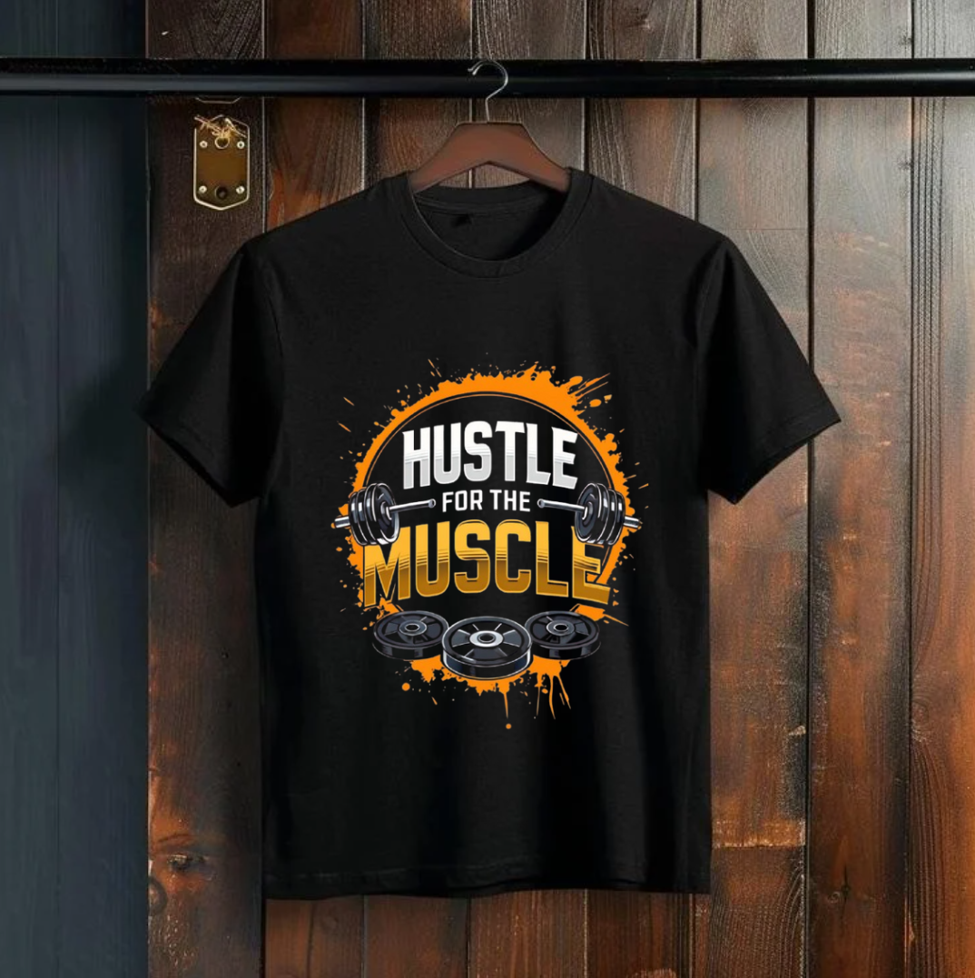 Hustle For The Muscle. Unisex Oversized T-Shirt