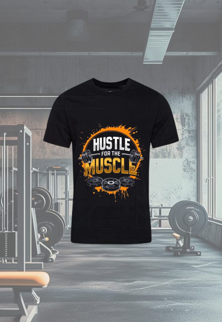 Hustle For The Muscle. Unisex Oversized T-Shirt