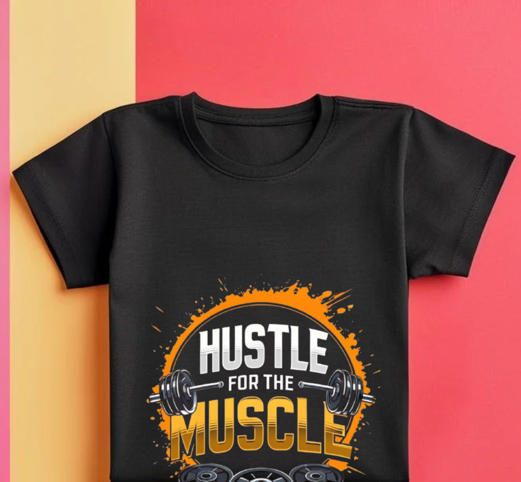 Hustle For The Muscle. Unisex Oversized T-Shirt